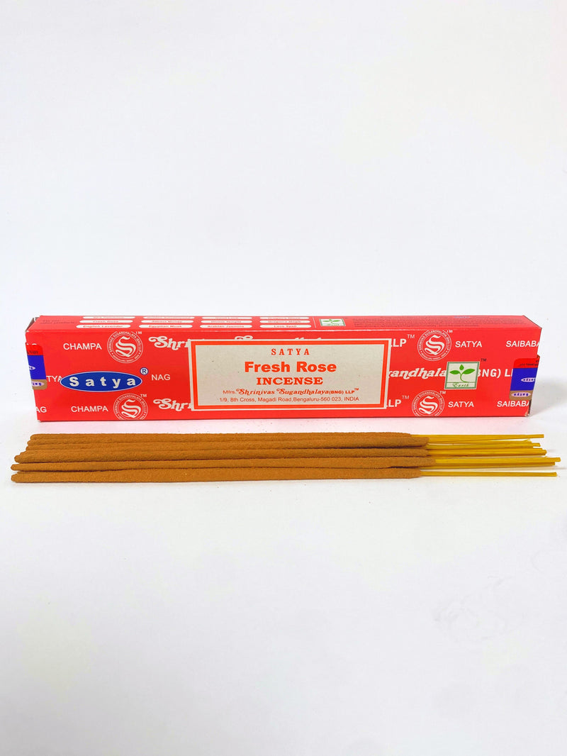 Satya Fresh Rose Incense | 15g by Auric Blends