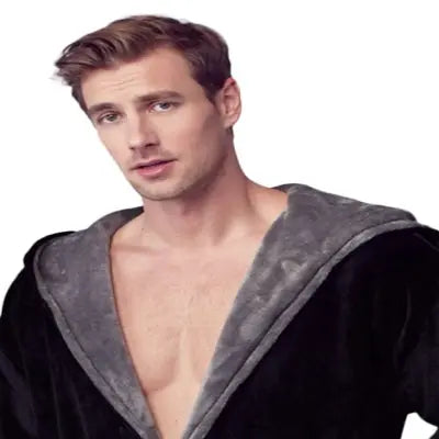 Men’s Robe with Hood – Ultra-Soft Plush Comfort for Everyday Use by Lotus Linen