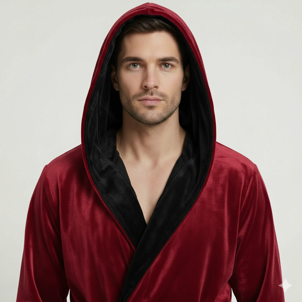 Men’s Robe with Hood – Ultra-Soft Plush Comfort for Everyday Use by Lotus Linen