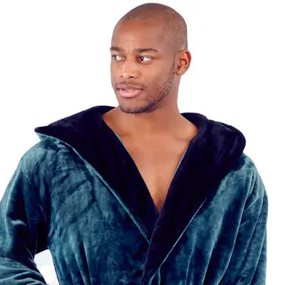 Men’s Robe with Hood – Ultra-Soft Plush Comfort for Everyday Use by Lotus Linen