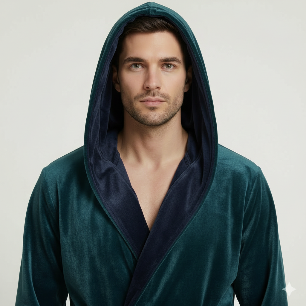 Men’s Robe with Hood – Ultra-Soft Plush Comfort for Everyday Use by Lotus Linen