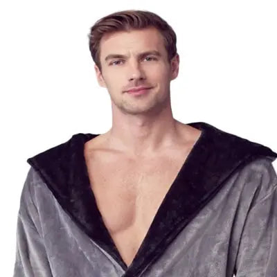 Men’s Robe with Hood – Ultra-Soft Plush Comfort for Everyday Use by Lotus Linen