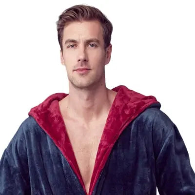 Men’s Robe with Hood – Ultra-Soft Plush Comfort for Everyday Use by Lotus Linen