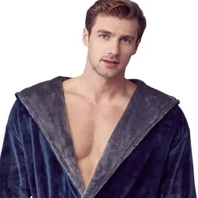 Men’s Robe with Hood – Ultra-Soft Plush Comfort for Everyday Use by Lotus Linen