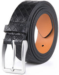 Genuine Split Leather Belt for Men – Brushed Buckle, 1.3" Strap by Access Accessories