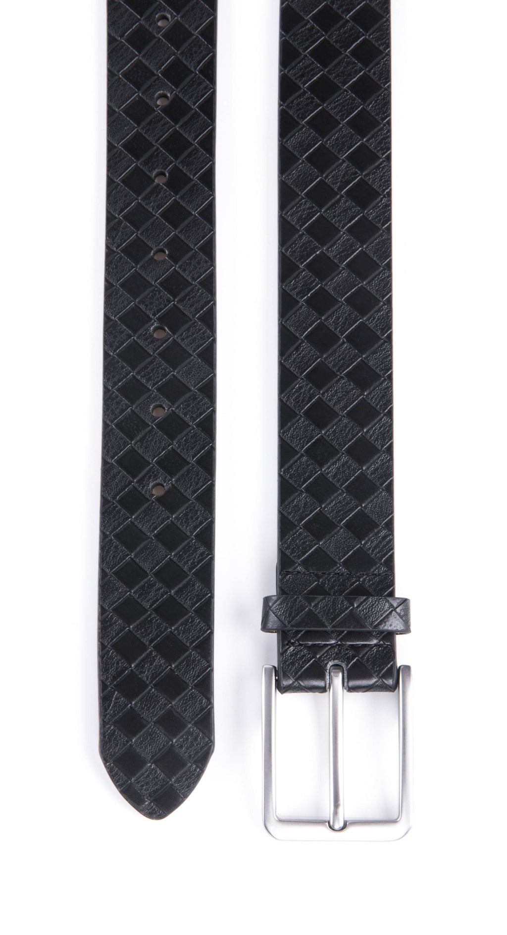 Genuine Split Leather Belt for Men – Brushed Buckle, 1.3" Strap by Access Accessories