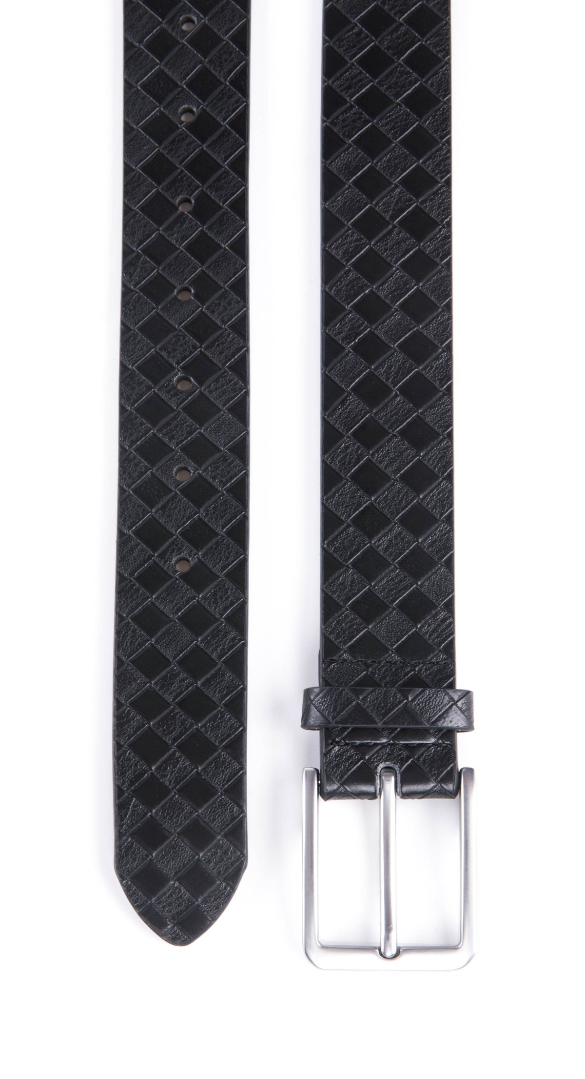 Genuine Split Leather Belt for Men – Brushed Buckle, 1.3" Strap by Access Accessories