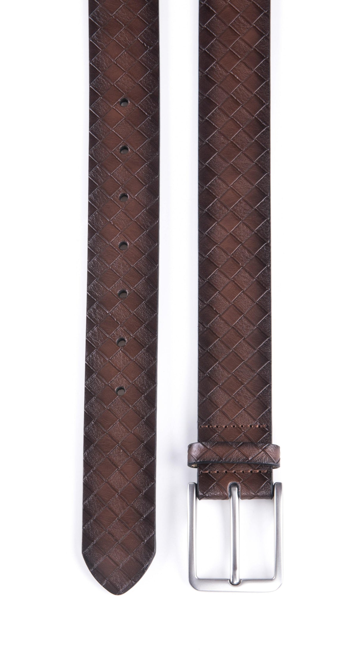 Genuine Split Leather Belt for Men – Brushed Buckle, 1.3" Strap by Access Accessories