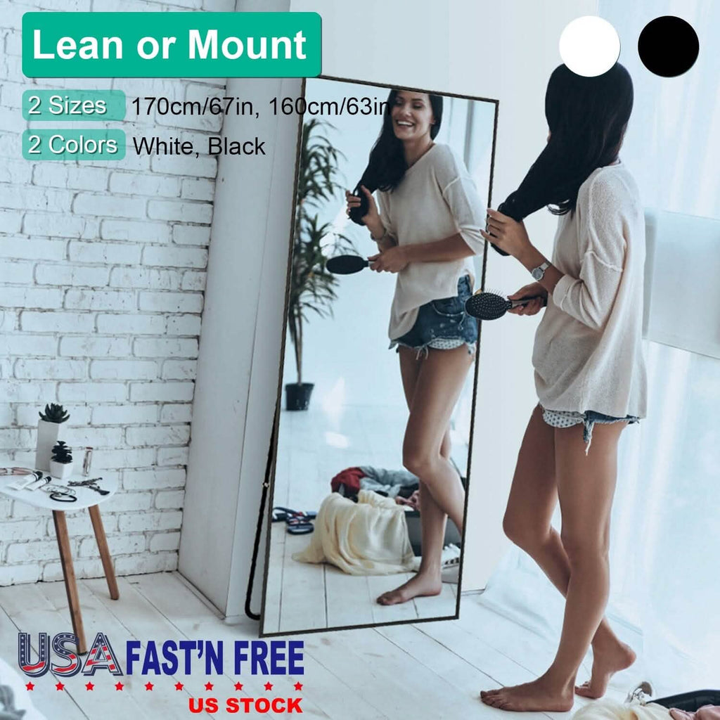 Full Length Mirror Aluminum Alloy Wall Mirror Free Standing Floor by DailySale