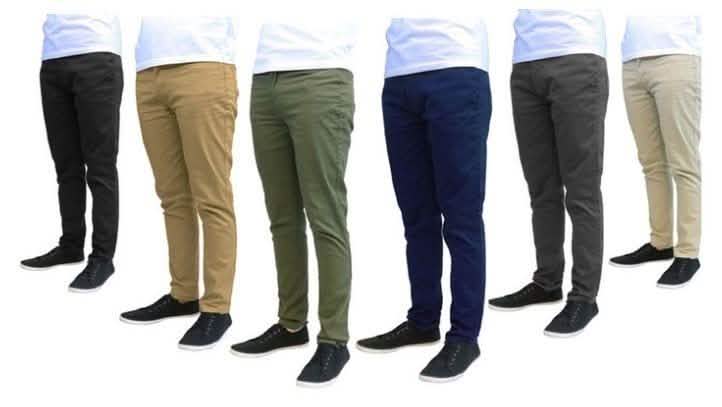 Galaxy by Harvic Men's Slim Fit Cotton Stretch Chinos - Assorted Sizes by DailySale