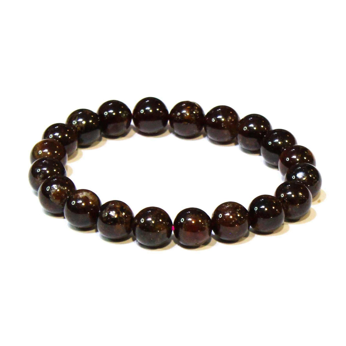 Garnet Round Bead Bracelet - Stone of Passion & Vitality by Sacred Crystals