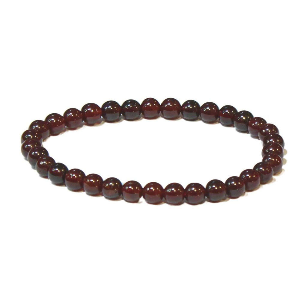 Garnet Round Bead Bracelet - Stone of Passion & Vitality by Sacred Crystals