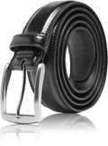 Genuine Leather Belt for Men – Zinc Alloy Buckle, 1.25" Strap by Access Accessories