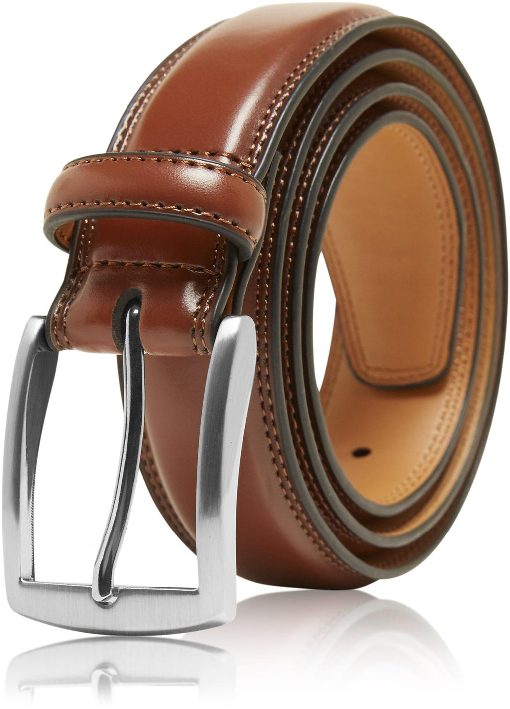 Genuine Leather Belt for Men – Zinc Alloy Buckle, 1.25" Strap by Access Accessories