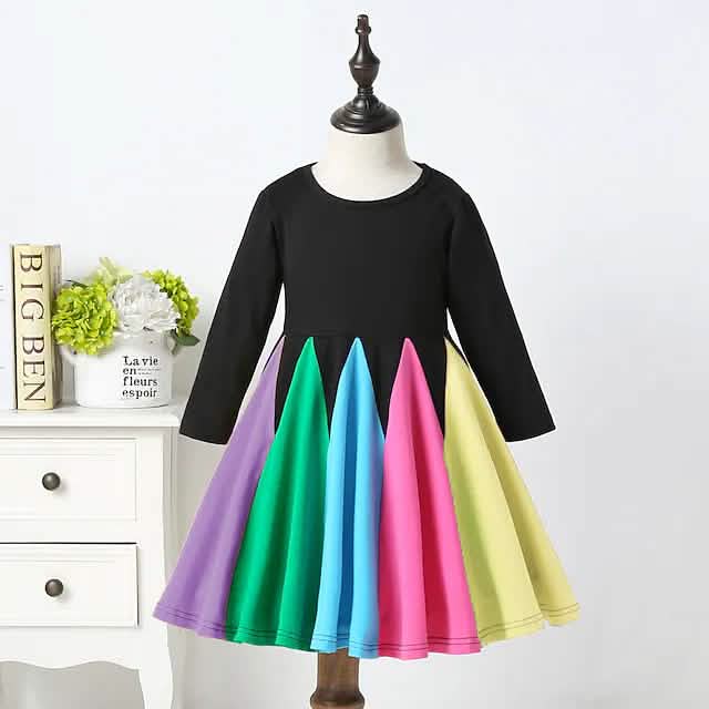 Girls' Rainbow Casual Dress by DailySale