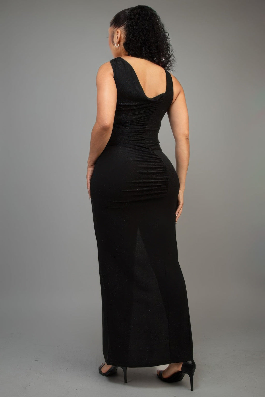 Glitter Slitted Dress by Tigbul's Variety Fashion Shop