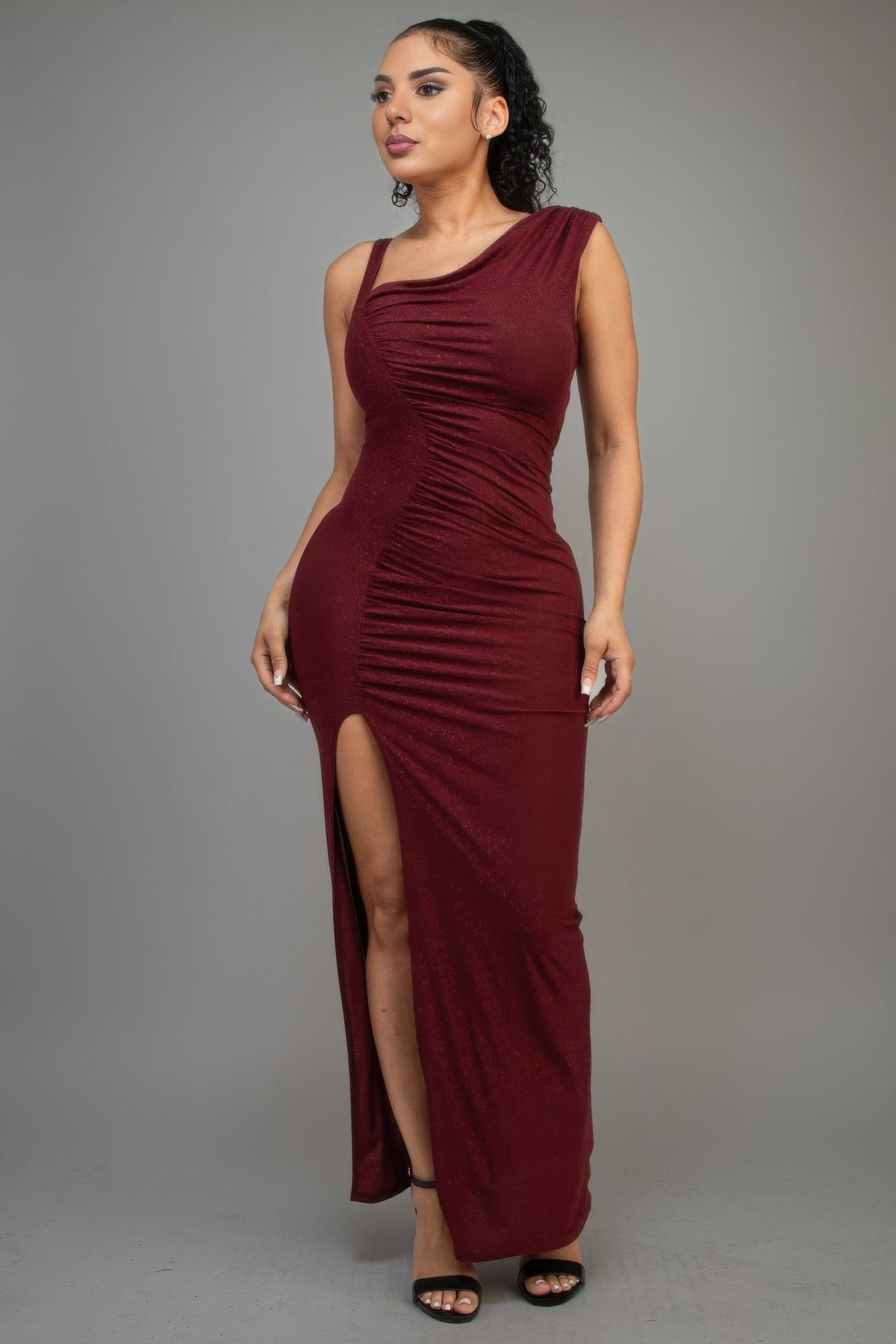 Glitter Slitted Dress by Tigbul's Variety Fashion Shop