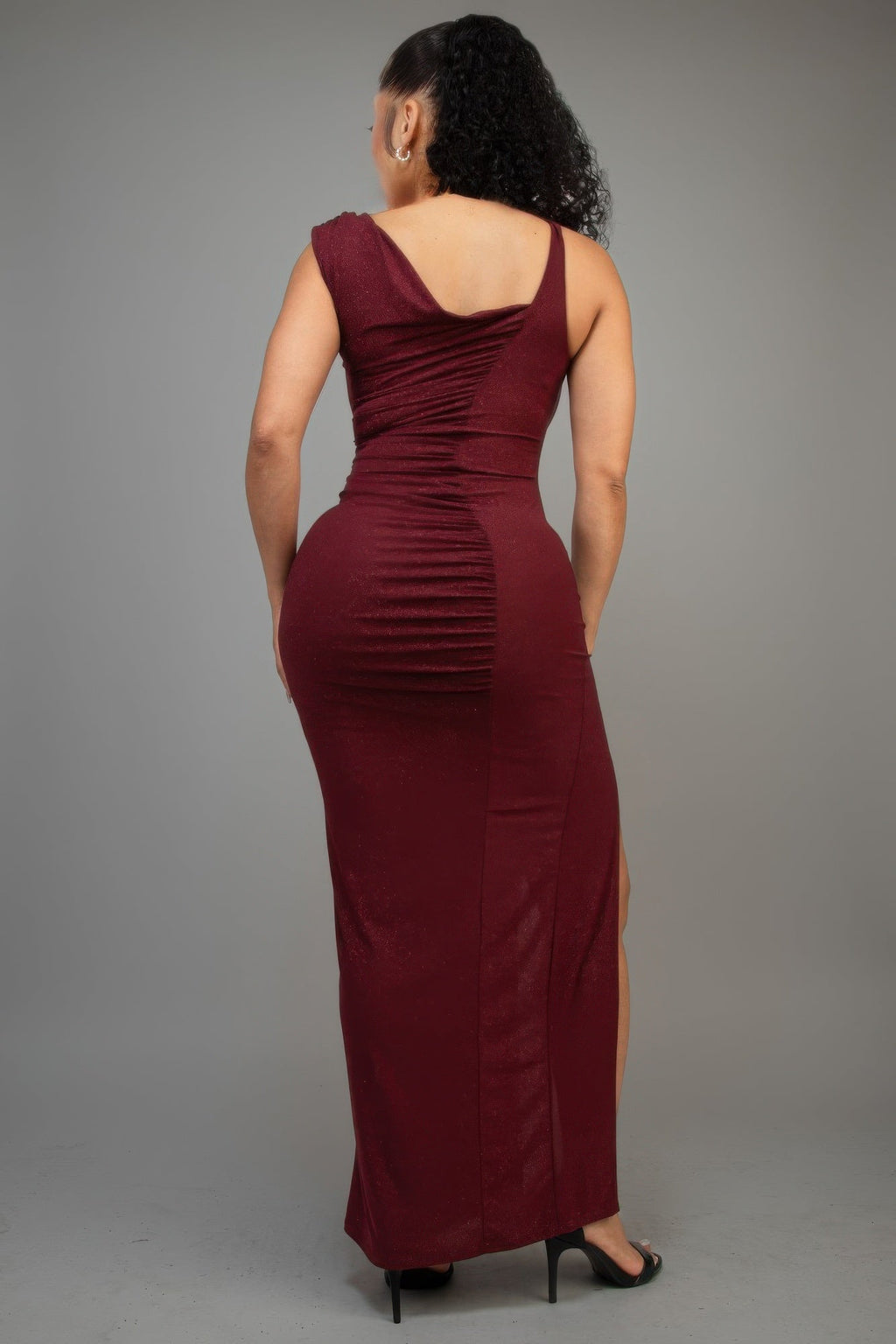 Glitter Slitted Dress by Tigbul's Variety Fashion Shop