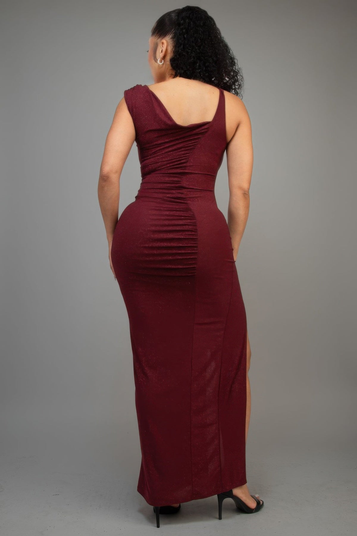 Glitter Slitted Dress by Tigbul's Variety Fashion Shop