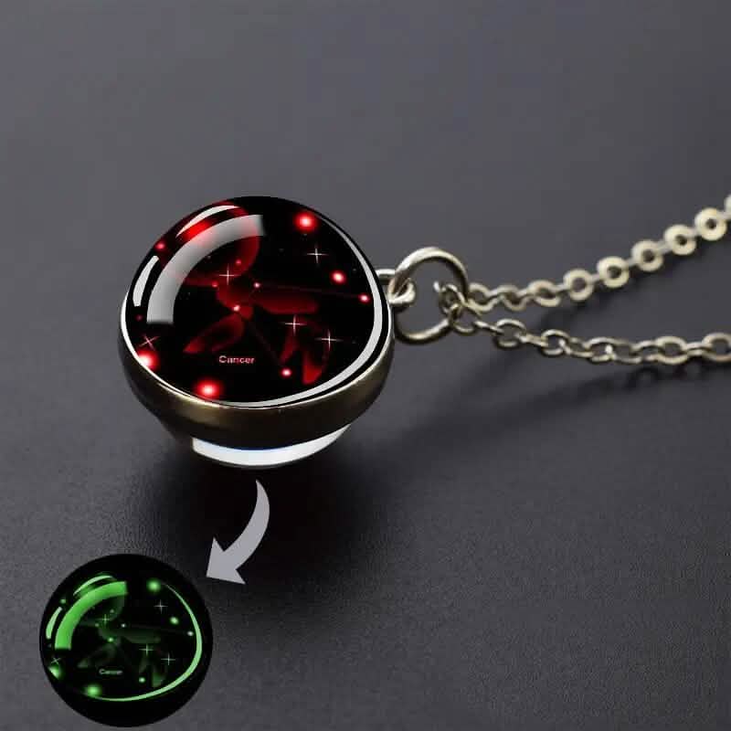 Glow-in-the-Dark Zodiac Pendant Necklace by DailySale