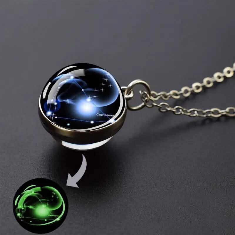 Glow-in-the-Dark Zodiac Pendant Necklace by DailySale