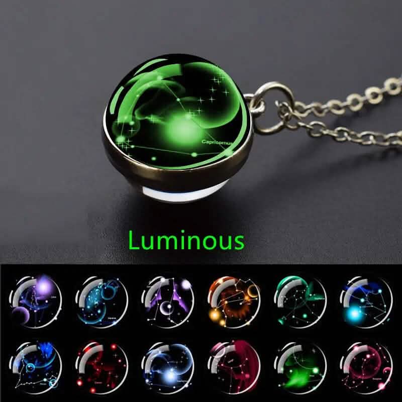 Glow-in-the-Dark Zodiac Pendant Necklace by DailySale
