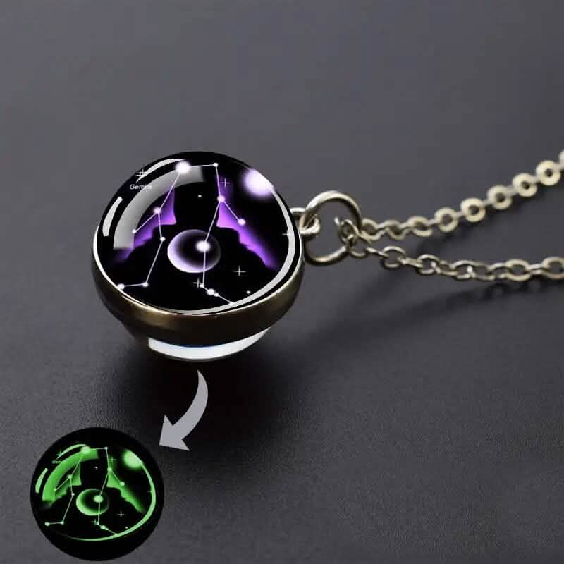 Glow-in-the-Dark Zodiac Pendant Necklace by DailySale