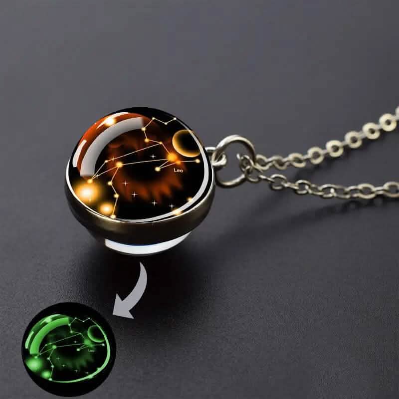 Glow-in-the-Dark Zodiac Pendant Necklace by DailySale