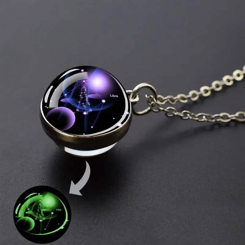Glow-in-the-Dark Zodiac Pendant Necklace by DailySale