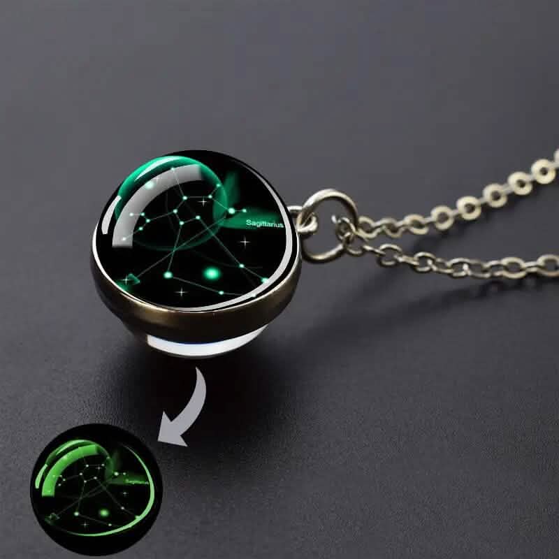 Glow-in-the-Dark Zodiac Pendant Necklace by DailySale