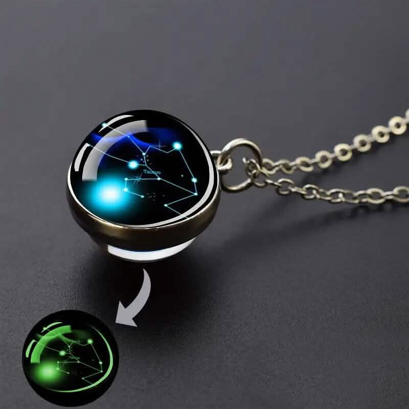 Glow-in-the-Dark Zodiac Pendant Necklace by DailySale