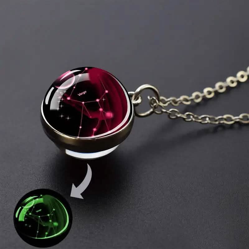 Glow-in-the-Dark Zodiac Pendant Necklace by DailySale