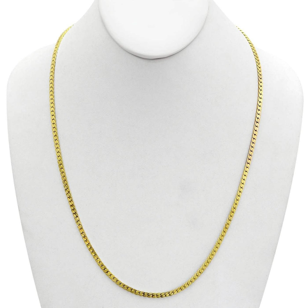 Gold Magic Herringbone Flat Chain Necklace - Size: 18" by DailySale