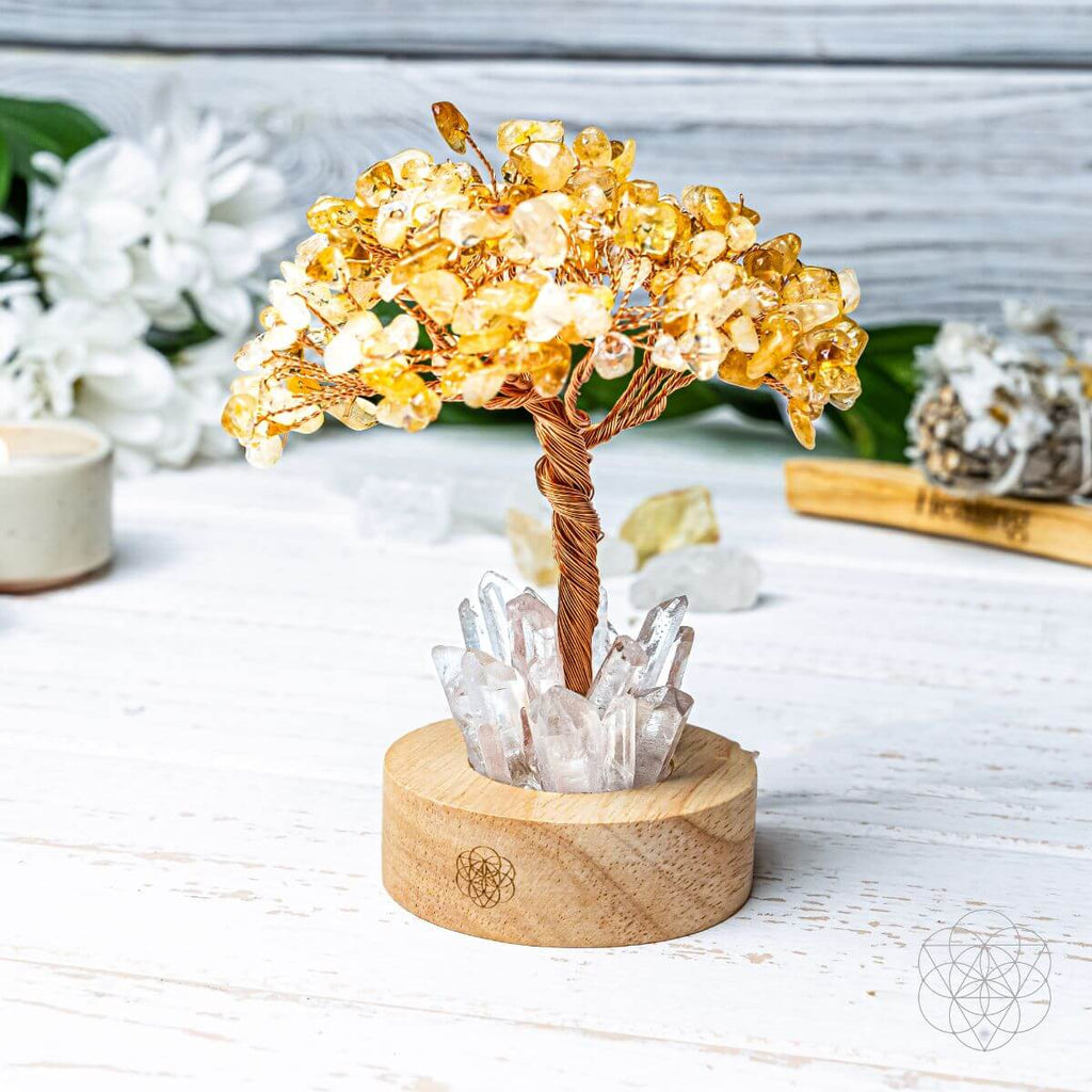 Golden Lamp of Wealth - Citrine Tree by Conscious Items