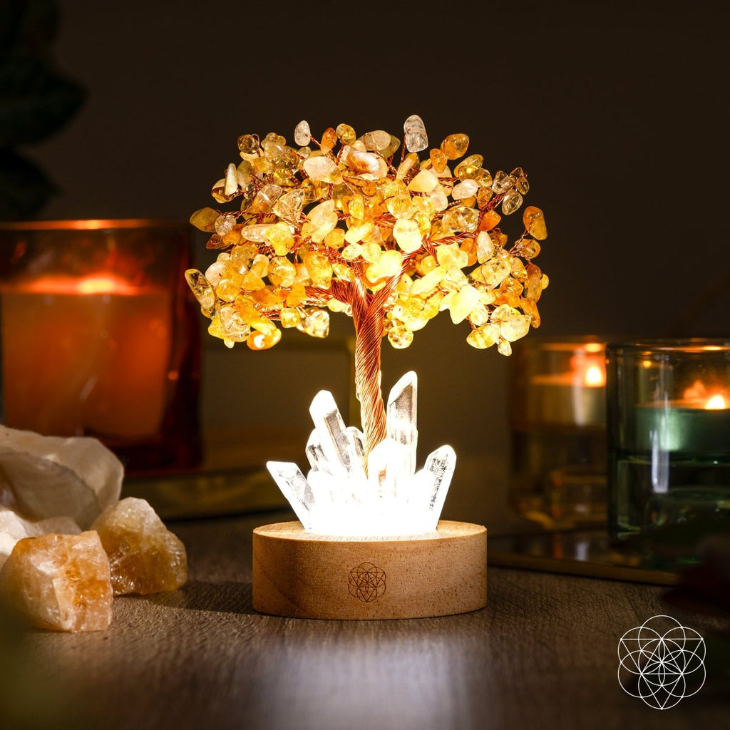 Golden Lamp of Wealth - Citrine Tree by Conscious Items
