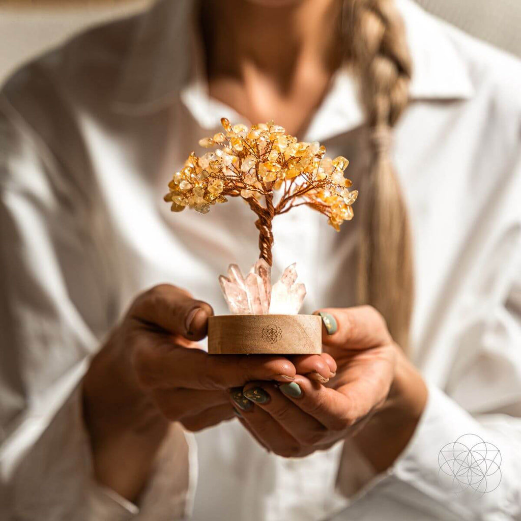 Golden Lamp of Wealth - Citrine Tree by Conscious Items