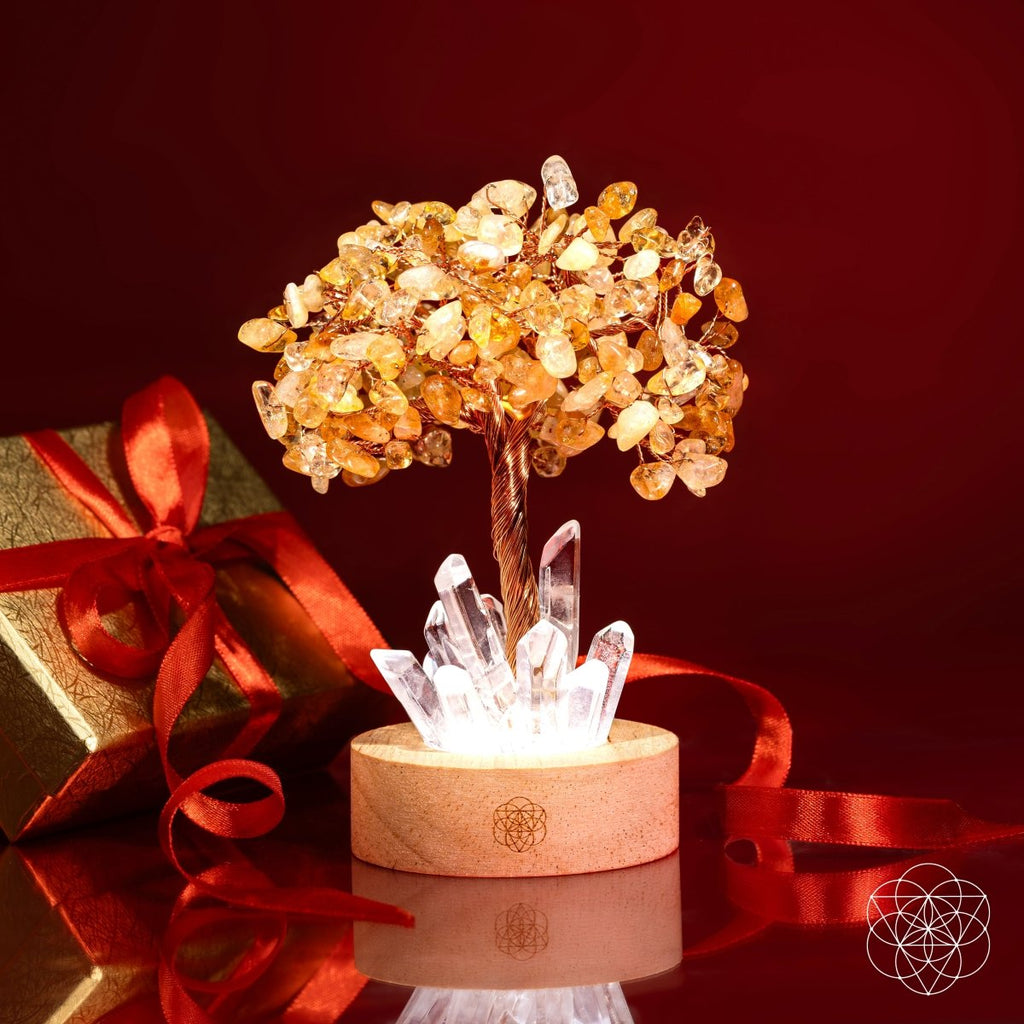 Golden Lamp of Wealth - Citrine Tree by Conscious Items