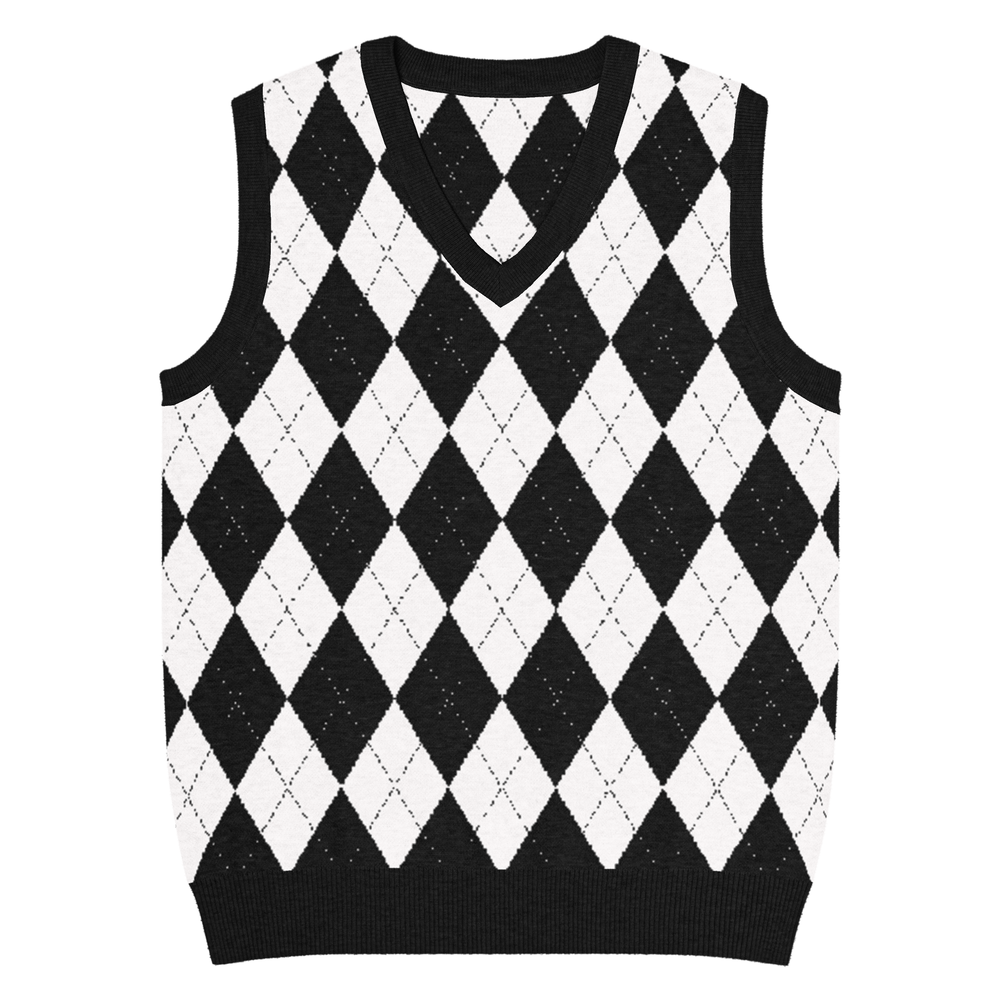 Carnival Chic Knit V-Neck Vest by Goth Cloth Co.