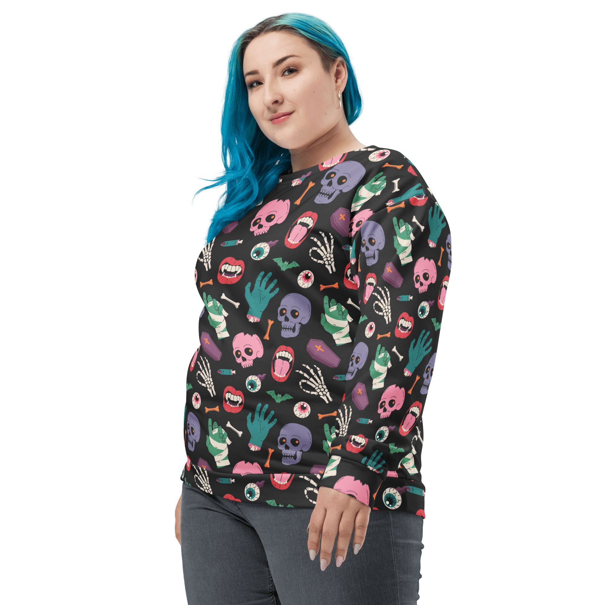 Graveyard Smash Unisex Sweatshirt by Goth Cloth Co.