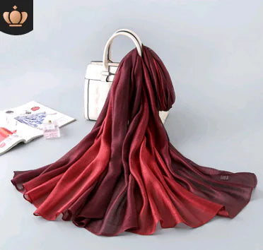New Gradient Silk Scarf for Sun Protection by Trendy Attic Store01