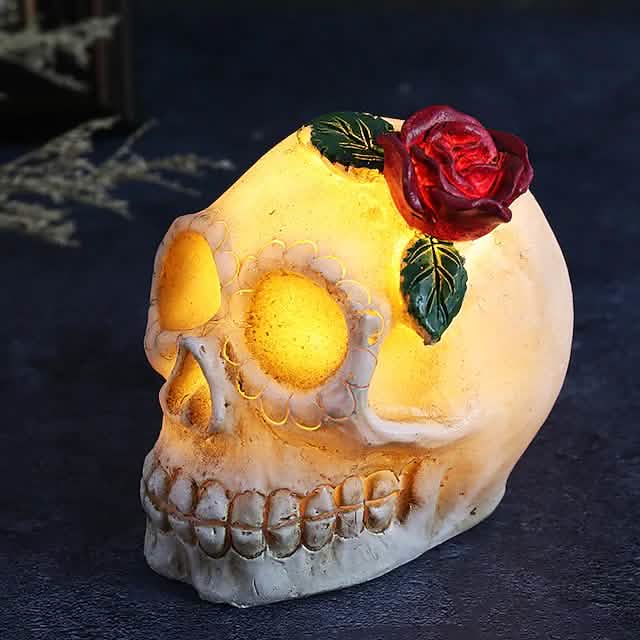 Halloween Resin Skull LED Night Light Decorative Light by DailySale