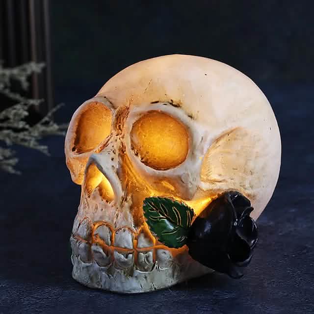 Halloween Resin Skull LED Night Light Decorative Light by DailySale