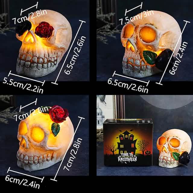 Halloween Resin Skull LED Night Light Decorative Light by DailySale