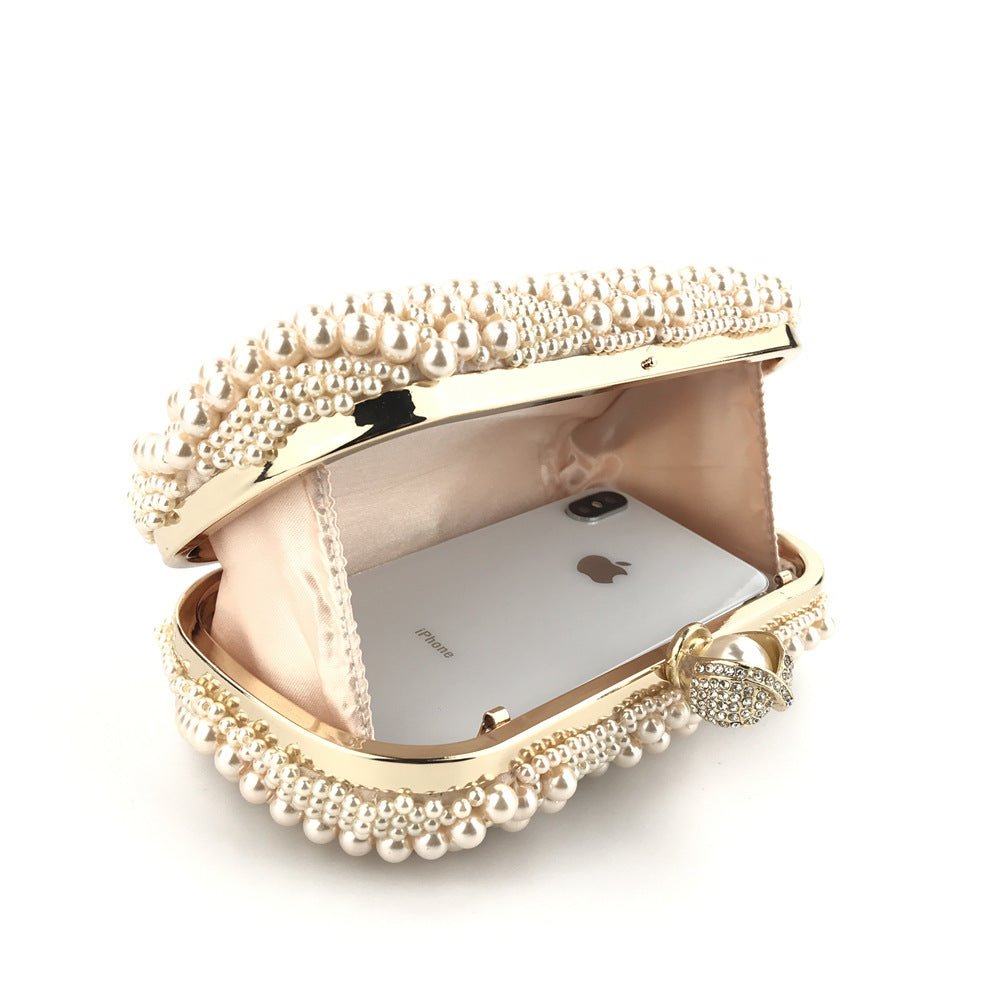 Hand-Beaded Pearl Evening Elegance Handbag (MAC286) by Mariam's Collection