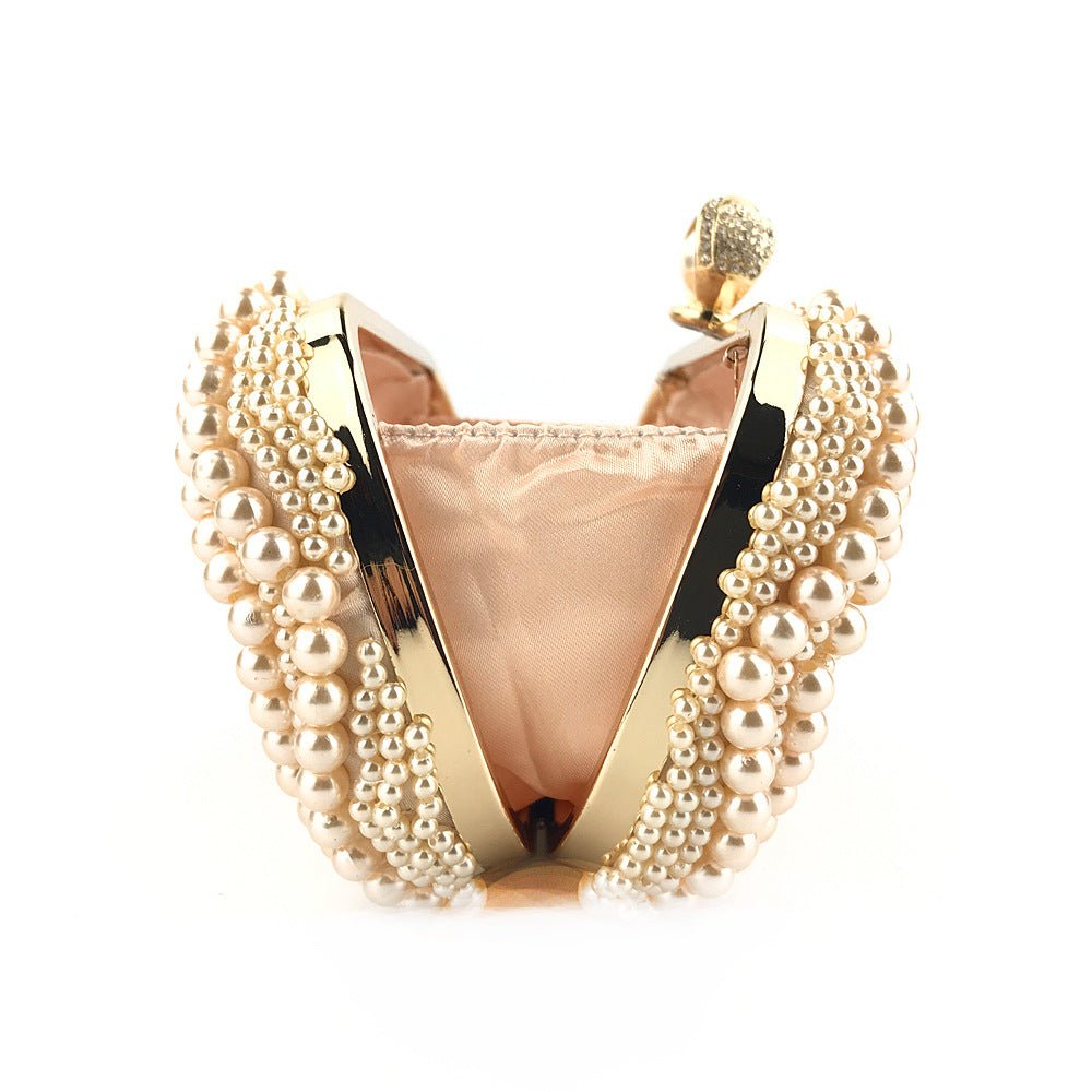 Hand-Beaded Pearl Evening Elegance Handbag (MAC286) by Mariam's Collection