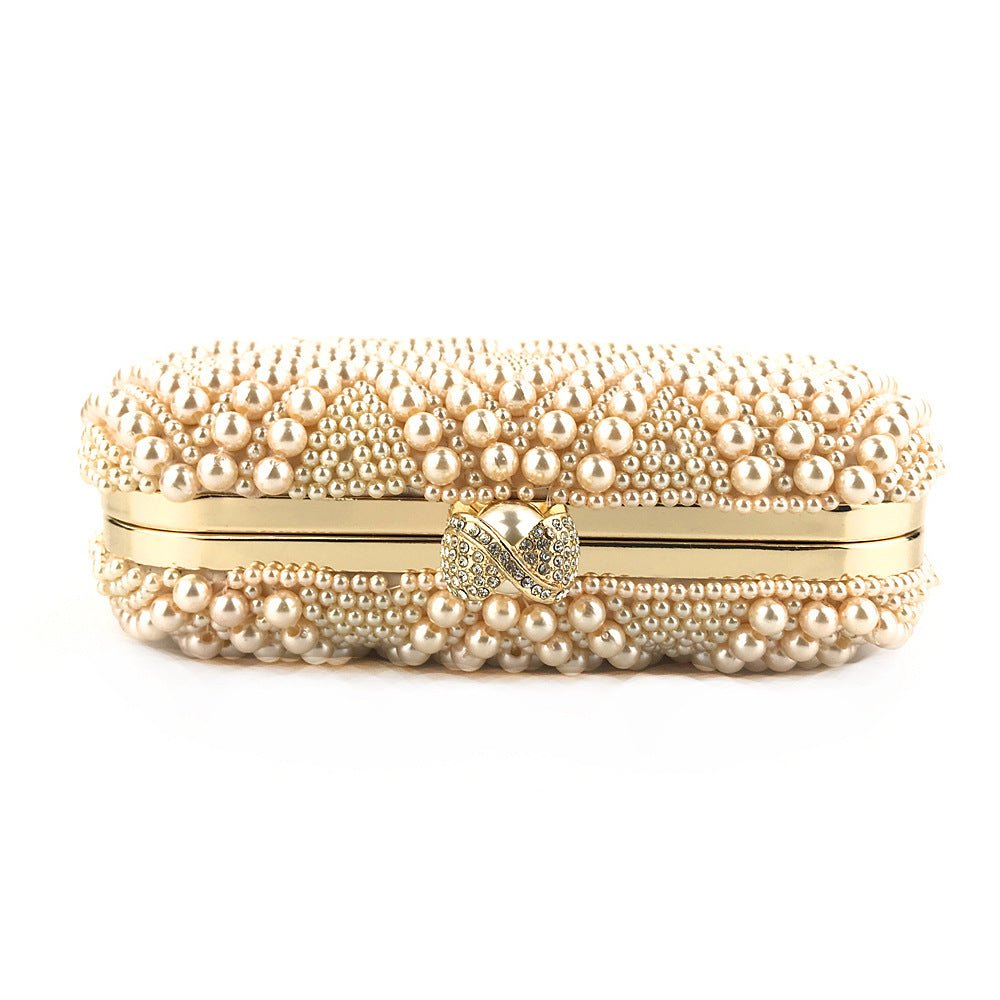 Hand-Beaded Pearl Evening Elegance Handbag (MAC286) by Mariam's Collection