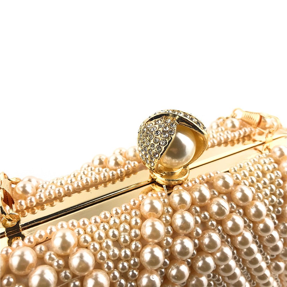 Hand-Beaded Pearl Evening Elegance Handbag (MAC286) by Mariam's Collection