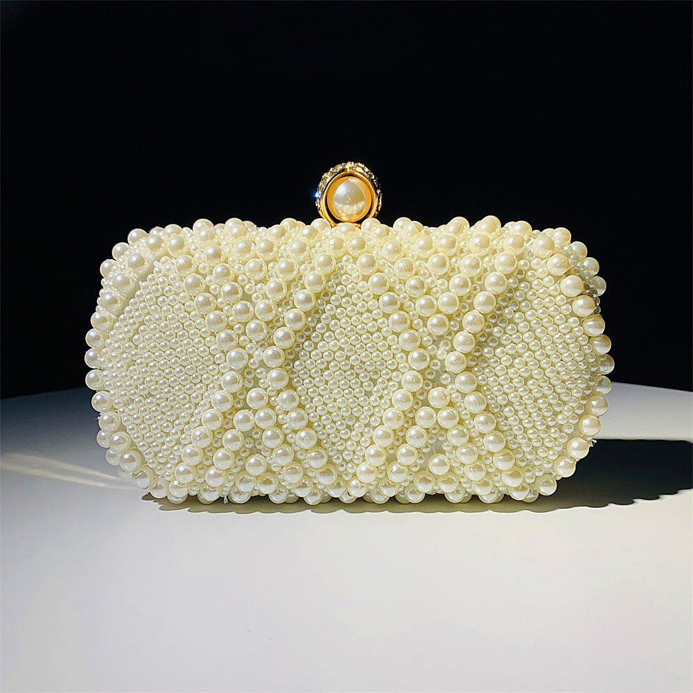 Hand-Beaded Pearl Evening Elegance Handbag (MAC286) by Mariam's Collection