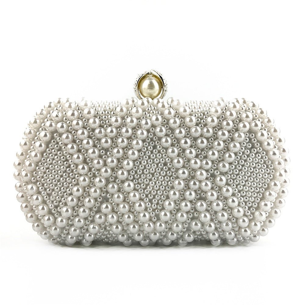 Hand-Beaded Pearl Evening Elegance Handbag (MAC286) by Mariam's Collection