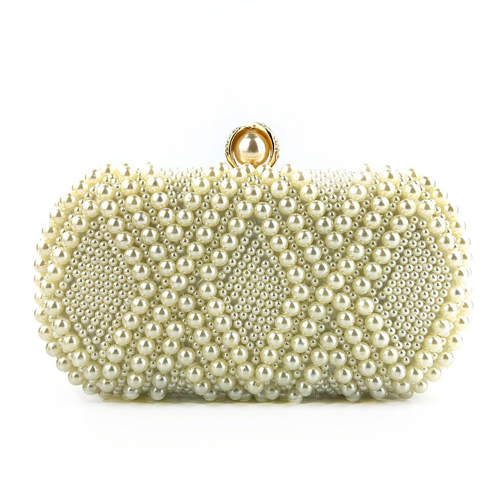 Hand-Beaded Pearl Evening Elegance Handbag (MAC286) by Mariam's Collection